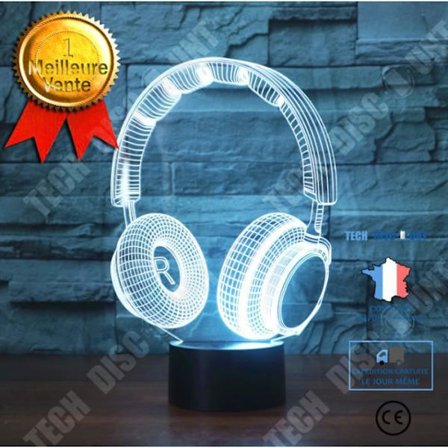 TD 3D Illusion LED Nattljushjälm, 3D LED-lampor USB Touch Switch 16 färger med fjärrkontroll för barnpresenter