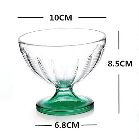 250 ml salatskål for Dessert Mill Shake Goblet Glass Preget I
