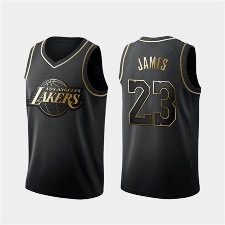 Nba Bold No.23 Lakers Lebron James Broderad Baskettröja s XL