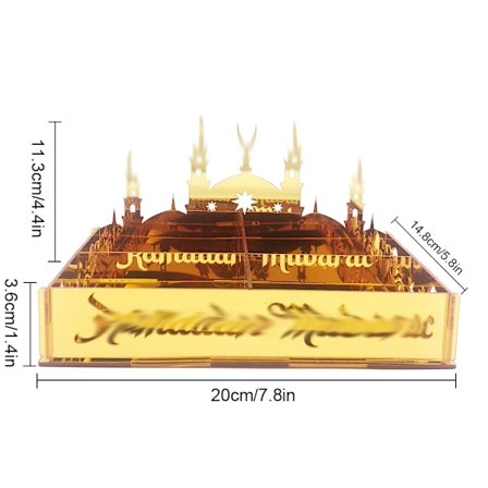 Eid Mubarak Slikæsker Ramadan Bordpynt Dekoration