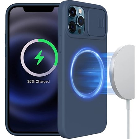 iPhone 12 pro max Slide Camera Protect Cover Blå