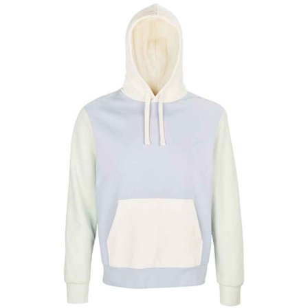SOLS Unisex Adult Collins Contrast Organic Hoodie L Creamy Blue