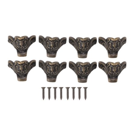 8 kpl korukotelon laitteiston jalat pronssi sinkkiseos koristejalat kulmasuojajalat laatikoille pienille kaapeille