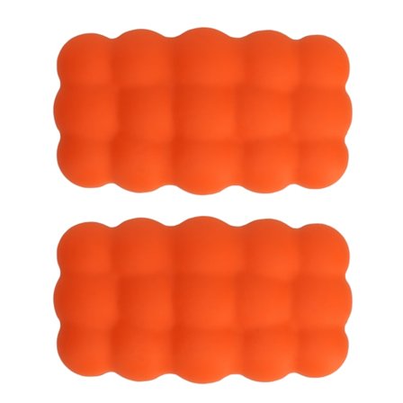 2 st. Bilknäkudde Minneskum Super Mjuk Universal Passform Klistra Fast Installation Ben Armbågskudde Pad Orange