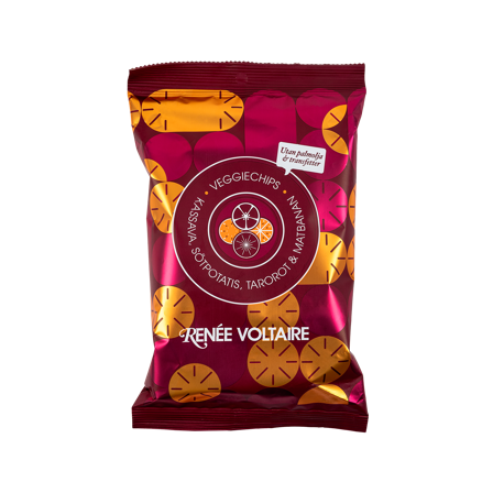 Renée Voltaire Veggiechips – Kassava, Taro, Søtpotet & Matbanan 115 g