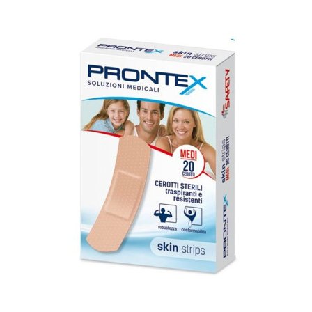 Cerotti Prontex Skin Strips Formato Medio 20 Pezzi