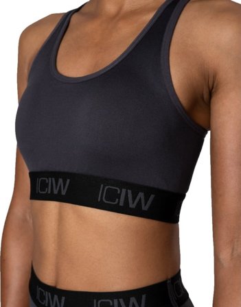 ICANIWILL Define Logo Seamless Sports Bra Women undergarment Grey S