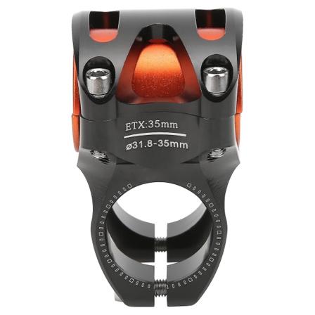 CANSUCC aluminium cykelstyr StemS35 - 31,8/35 mm Riser kort håndtag stamme sort