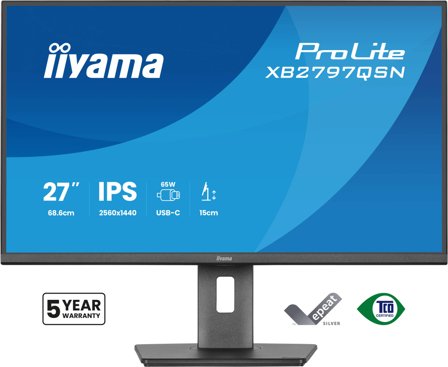 iiyama 27" QHD Business USB-C 65W PD