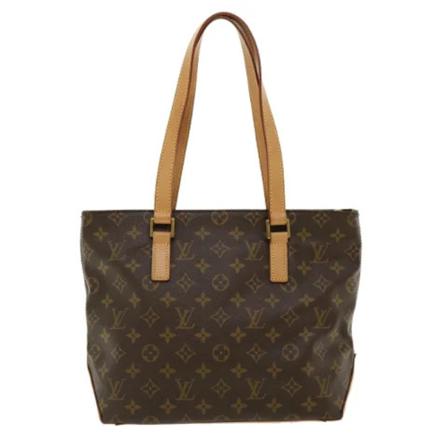 Louis Vuitton Vintage, Pre-owned Cabas Piano Monogram Tote Bag Bruin, Dames, Maat:ONE Size,leather