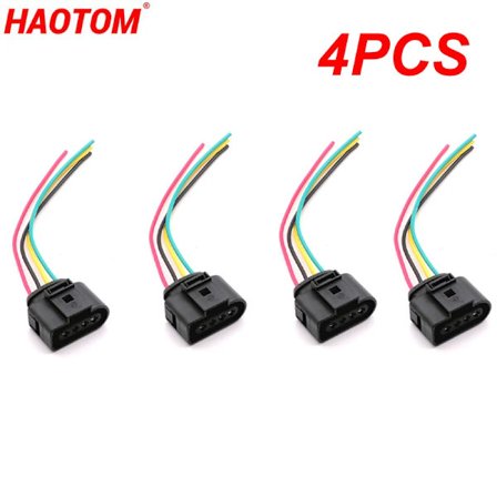 4 stk./sæt tændspole konnektor ledningsnet stik til Audi A3 A4 A5 A6 TT VW Passat Jetta Golf 1J0973724 2011340 1J0998724