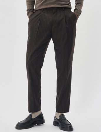 Matinique Maweller Pleat Pant - Brown - 50 x 87