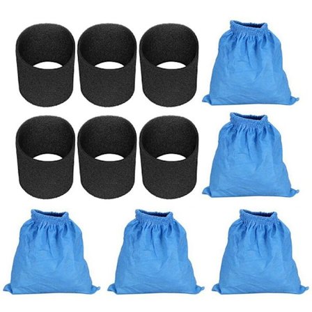 5 stk. til Karcher MV1 WD1 WD2 WD3 SE4001 filterpose og 6 stk. til Karcher våd/tør skumfilter MV1 WD1 MV1 WD1 KAR filter