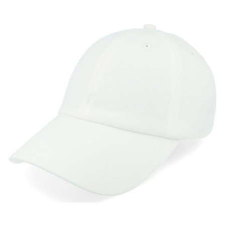 Upfront - White - unconstructed - Cap - Mini Organic Soft Low Baseball Cap Bright White Dad Cap - Hatstore