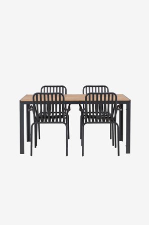 Venture Home - Matgrupp Break med 4st matstolar Peking - Natur - Matgrupper - Från Homeroom