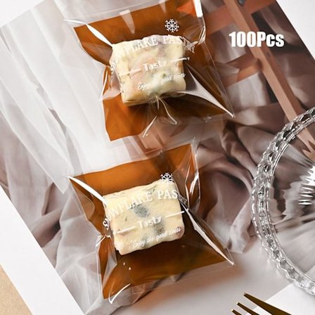 100 st Cookies Förpackningspåse Självhäftande påsar 9 9