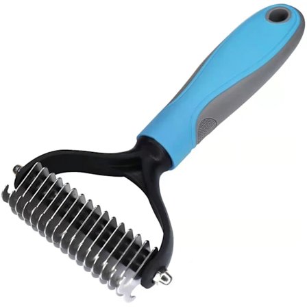 Undercoat Rake for Dogs Pet Grooming Tool, Cat Comb Removing Short and Long Hair Effectively and Safely (Blue)