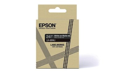 Epson LabelWorks LK-6BWJ - tapepatron - 1 kassett(er) - Rull (2,4 cm x 8 m)