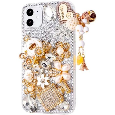 iPhone 11 Bling Glitter Case, Luksus Skinnende Diamant Krystal Rhinestone