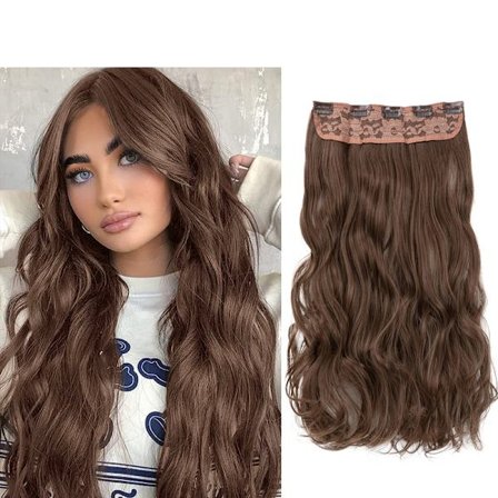 Hår Extensions Hårdel For Kvinner 50cm Bølgete Parykk