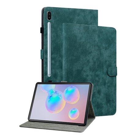 Samsung Galaxy Tab S6 SM-T860/T865 Flip Leather Case med Tiger Mönster, utan Penna
