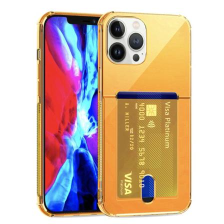 Iphone 13 Pro Max - Skal Med Korthållare Orange