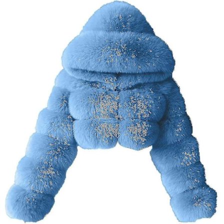 Faux Pelsfrakke Dame Med Hætte Cropped Bubble Frakker Fleece Kort Varm Jakker Plus Størrelse Vinterfrakker Til Kvinder Høj Kvalitet