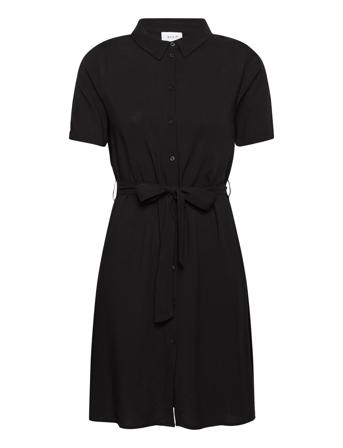 Vipaya S/S Shirt Dress/Su - Noos Kort Kjole Black Vila