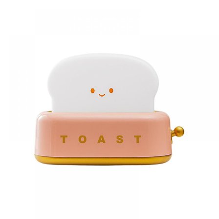 Nydelig Toast Nattlys, Justerbar Led Nattlys Oppladbar Bordlampe Med Timer, Bærbar Soverom Nattbordslampe, (Rosa)