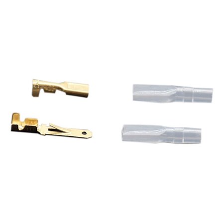 200 stk hunn- og hann-spade-klemmer hylsetrådkontakt for 22-16 AWG bilhøyttaler, 2,8 mm