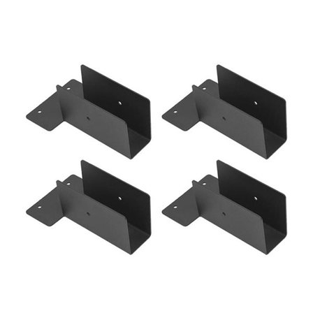 Bjælkesko til pergola i rustfrit stål, 4-pak
