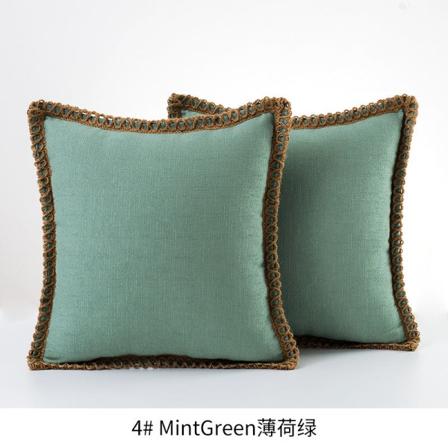 Nordic Solid Supplies Linne Trim Cover, soffa, kudde Mint Green 45*45cm
