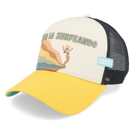 Coastal - Beige Trucker Cap - Surfeando Stone Coastal Trucker @ Hatstore