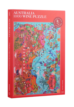 Water & Wines Vinpussel - Austalien 1000 bitar Pussel Unisex Röd 35 x 24 5