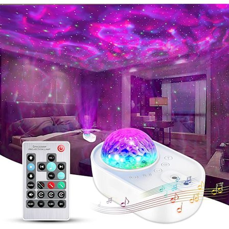 Star Projector, 3 In 1 Galaxy Night Light Projector With Remote Control, Bluetooth Music Speaker & 5 White Noises For Bedroom/party/home Decor B0