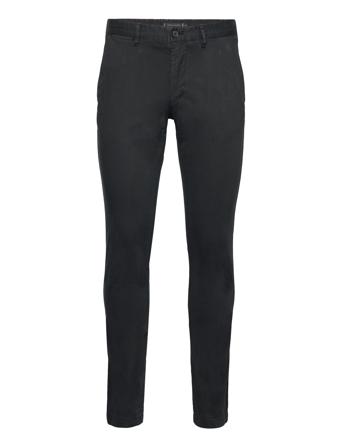 Bleecker Th Flex Satin Gmd Chinos Bukser Svart Tommy Hilfiger