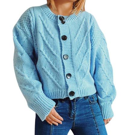 Dam Vinter Varm Cardigan Tröja Långärmade Cardigans