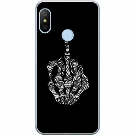Xiaomi Mi A2 Lite Genomskinligt Skal Fuck You Bling