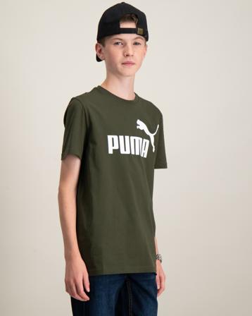 Puma ESS Logo Tee B Grün T-Shirts Jungen - Kidsbrandstore