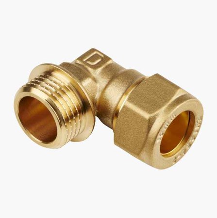 Klämringskoppling vinkel 15 x 1/2" utvändig