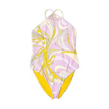 Emilio Pucci Costume with wave print Lilla, Dame Badedragt