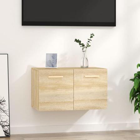 Vidaxl Väggskåp Sonoma-ek 60x36,5x35 Cm Konstruerat Trä Brun