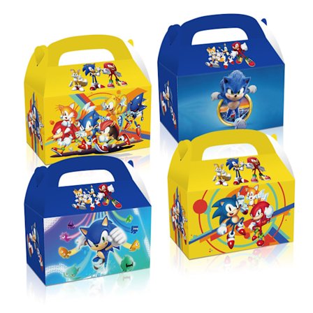 12 stk. Sonic the Hedgehog Slikkepind Gaveæske Pose Slik Gaveæske Festartikler Dekorationer