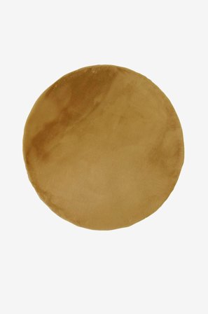 Svanefors - Teppe Ninha Rund, 160 cm - Gul - Lugg- & ryetepper - 160 - Fra Homeroom