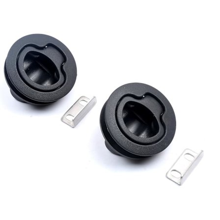 Marine Slam Latch Svart Dekkluke Dørhåndtak Rund Ikke-Låsende, ZQKLA