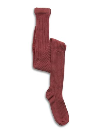 Cotton Rib Tights Socks & Tights Tights Rød Mp Denmark