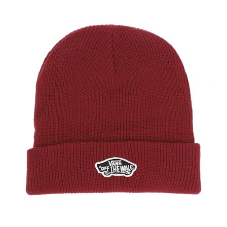 Vans - Röd cuff Beanie - Classic Beanie Bordeaux Cuff @ Hatstore