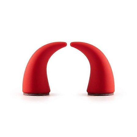 Bil Djevelhorn Dekor, Selvklebende 3D Støtfanger Panser Klistremerker Kreativ Djevelhorn Ornament Vanntett Biltak Dekor Djevelhorn, Rød