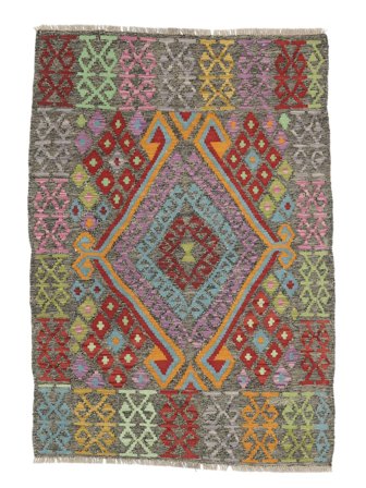 Tejida A Mano Kilim Afghan Old Style Alfombra 108X154 De Lana Amarillo Oscuro/Rojo Oscuro Pequeño