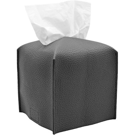 12,7 X 12,7 X 12,7 cm. Vævsæskebetræk, Kvadratisk Dekorativ PU Læder Vævsæskeholder Moderne Vævsæske Ansigtsvævsdispenser Til Badeværelse, Kommode